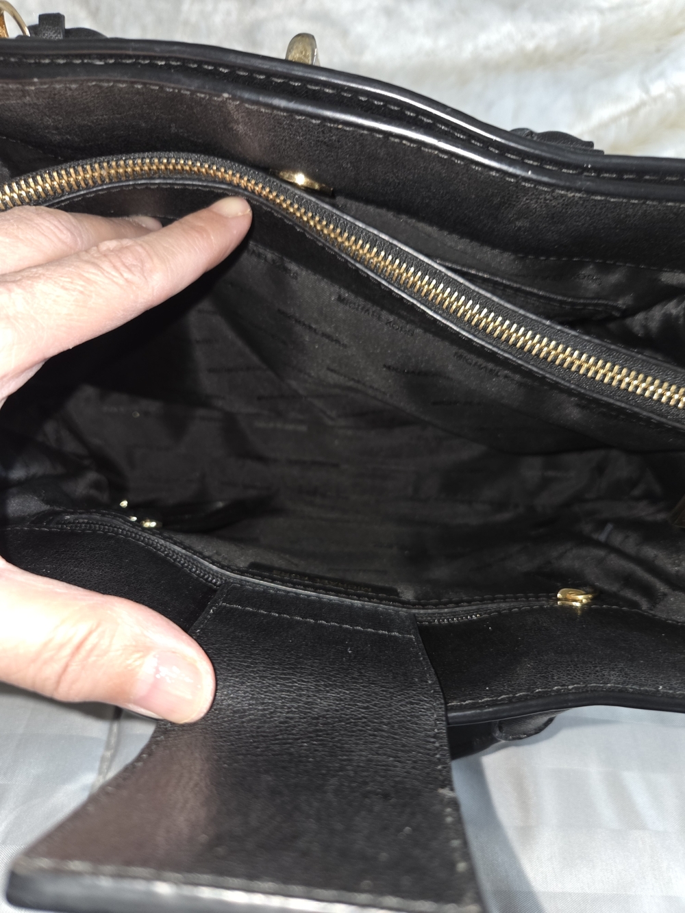 Michael Kors Sylvie Large Studded Leather Satchel - Picture 8 of 16